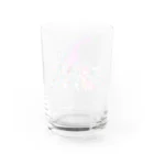 ずんだショップの桃色の孔雀のグラス Water Glass :back