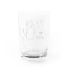 ぼたもちFactoryのI LOVE DEGU Water Glass :back