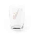 志瓜のSUZURIの赤色のアルトサクソフォン Water Glass :back