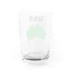 かっぱコーヒーの福島・オーストラリア撹乱シリーズ Water Glass :back