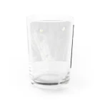 アラスカ野生動物画家きむらけいのBLACK WOLF Water Glass :back