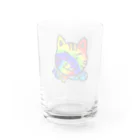 TOMMY★☆ZAWA　ILLUSTRATIONのTORAくん(Rainbow) Water Glass :back