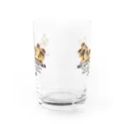 “すずめのおみせ” SUZURI店のすずめで一杯!! Water Glass :back