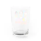 EASEのwaffling 文鳥と部長 80's Remix Water Glass :back