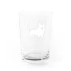 サメ わりとおもいのコーギー真っ白しっぽ Water Glass :back