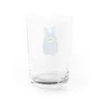 かわいいやつの噛まれたら痛そうな青いやつ Water Glass :back