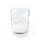 やすこーん（YASCORN）鉄道の鉄道：「踊り子」18５系と富士山、桜　イラスト Water Glass :back