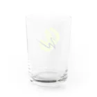 三日の黄緑 アート デザイン Water Glass :back
