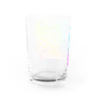 かえるぴょん工房(SUZURI出張所)のふにゃふにゃカエルさん(背景カラー) Water Glass :back