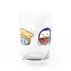 しろいのショップのおばけwithアニマル帽 Water Glass :back