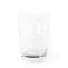 風天工房の饂飩うどん（篆書体）白 Water Glass :back