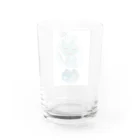 猫　ネコ　ねこの悟り猫　 Water Glass :back