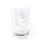 ひげ猫マリオのサビ猫 ムギちゃん Water Glass :back