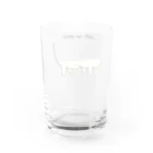 ふとんにおぼれるの牛の乳　ミルク入り Water Glass :back