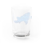 ふとんにおぼれるのジンベエザメ 夏の星座 青 Water Glass :back