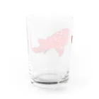 ふとんにおぼれるのジンベエザメ 夏の星座 赤 Water Glass :back
