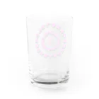 LalaHangeulのはんぐるぐるぐる　鮮やかピンク Water Glass :back