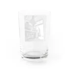 ヴィンテージ鉄道写真グッズの店の扇形車庫にスタンバイ中のSL Water Glass :back