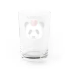 田中ザビエル世界のどうぶつの食いしん坊リアルパンダりんご Water Glass :back