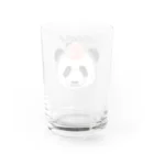 田中ザビエル世界のどうぶつの食いしん坊リアルパンダ桃 Water Glass :back