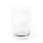 048のロゴホワイト Water Glass :back