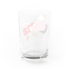 かわべしおん | イラストレーターのおそろいニット_ねことくま Water Glass :back
