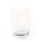 Miaws Shopの桜と三毛猫 Water Glass :back