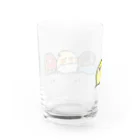 羊毛ことり‎(•ө•)tokoriのインコ ボタン オカメ コザクラ隊 Water Glass :back