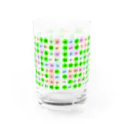 LalaHangeulのかなだらまばさ　グリーン(透過バージョン) Water Glass :back