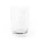 ゆるねこちゃんズのゆるねこちゃん【白】 Water Glass :back