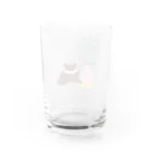 かわべしおん | イラストレーターのカスミソウとぬいぐるみ Water Glass :back