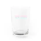 /logo.pngのchill out ピンクとブルー Water Glass :back