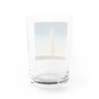 Pastel chachaの夜明けの灯台 Water Glass :back