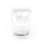 野鳥と犬の竃蔵屋(かまくらや)のエゾシカ。鹿。動物。 Water Glass :back