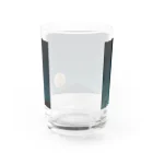 月と鼈の富士山と月 Water Glass :back