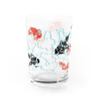 茶屋の揺らぐ金魚のグラス Water Glass :back