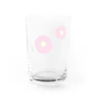 kozukuzukzの椿（濃ピンクふたつ） Water Glass :back