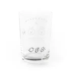 Mintoキャラクターストアのうさぎゅーん！！！おかおシンプル Water Glass :back