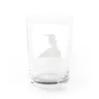 カワセミLOVEの石の上にもカワセミ Water Glass :back