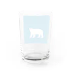 MOMOSUZUMEのシロクマくん　ブルー Water Glass :back