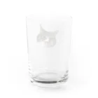ジャパニャンライフのキジ白ミィの顔ドアップグラス Water Glass :back