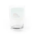 竜の工房・翔 -SUZURI SHOP-のたゆたうウミガメ Water Glass :back