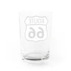 DRIPPEDのROUTE 66-ルート66-モノクロロゴ Water Glass :back