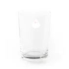 駄文ステップのおべんとをつけた白文鳥さんのグラス Water Glass :back