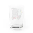 2216studioのチャリンコフレブルちゃん。ブリンドルちゃんとハシビロコウ。 Water Glass :back