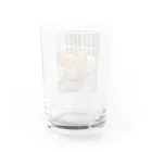 黄色クチバシピヨピヨクラブのボタンインコのポルカ Water Glass :back