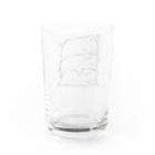 前髪ぱっつん◆SUZURI店の3匹の豚さん Water Glass :back