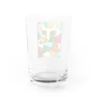 気ままにhimamaetan🎵のくせ毛のひげのパワーにゃんこ Water Glass :back