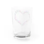 LalaHangeulのカラフルなサランヘヨでハートを描きました Water Glass :back