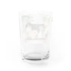 しみずゆうこ(^^)うさぎとインコの羊毛刺繍のうさぎ７クリーム Water Glass :back